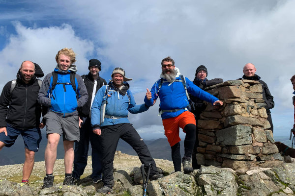 Round Table members on a windy day