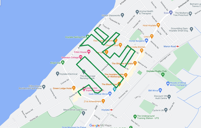 Hoylake 1 Santa Sleigh Route