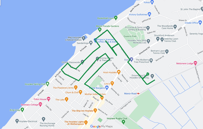 Hoylake 2 Santa Sleigh Route