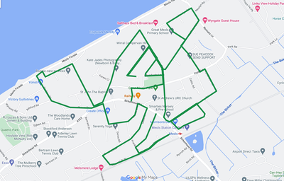 Meols Santa Sleigh Route