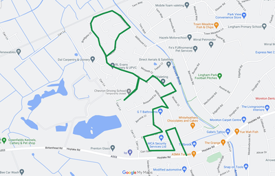 Millhouse Lane Santa Sleigh Route