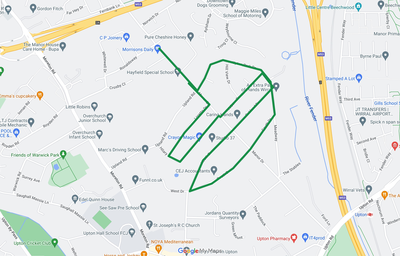 Upton Santa Sleigh Route